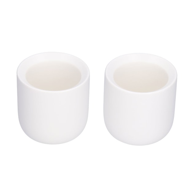 2 st Bevel Keramiska Kaffe Mugg 100ml Tjockare Handgjord Kaffe Mugg för Hemma Kontor RestaurangMatt Vit