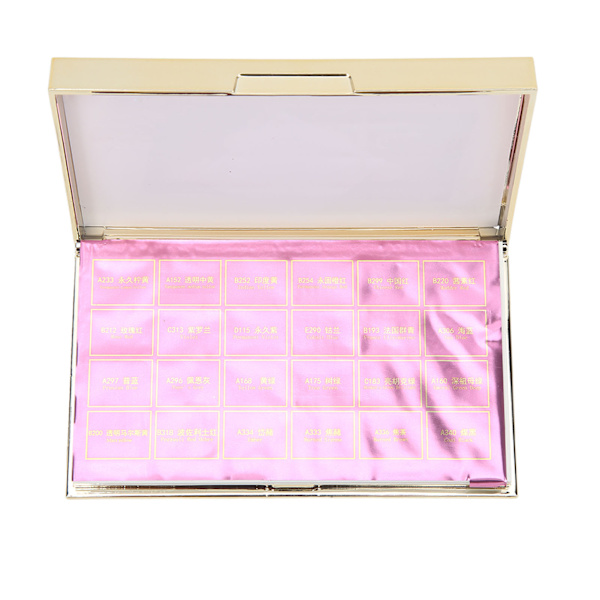 Akvarelmalingssæt Transparente Rene Pigmenter 24 Farver Gummi Arabikum DIY Fremstilling Bærbar Pink Metalæske Kunst Akvarel Sæt