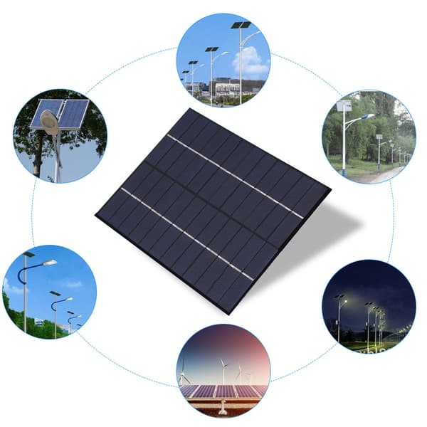 5.2W 12V Polykrystallinsk Silisium Solcellepanel Modul for DIY Batterilader Strømforsyning