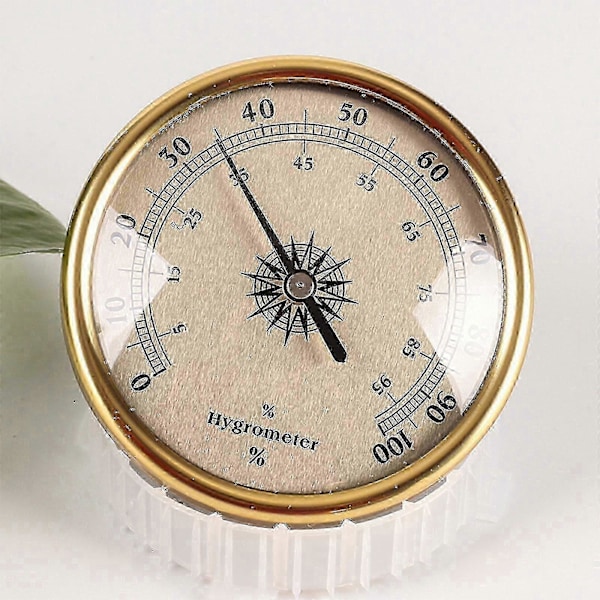 Hygrometer Analog Hygrometer Mekanisk Rund Hygrometer Fugtighedsmåler sølv