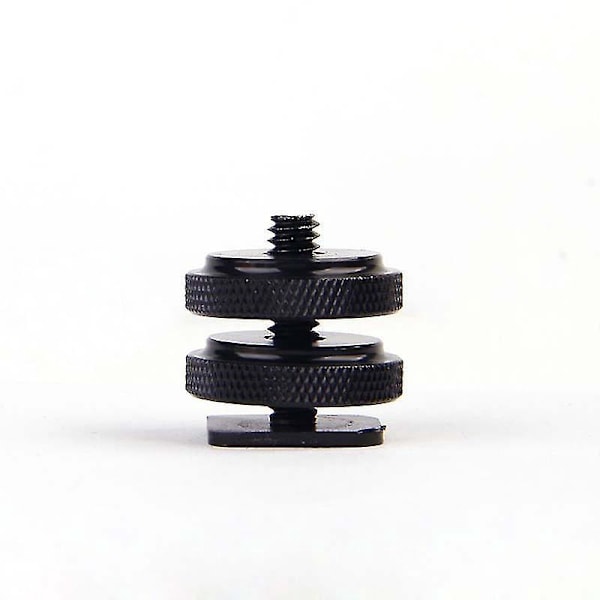 1/4 tomme Doble Muttere Stativfeste Skrue Til Blits Kamera Hot Shoe Adapter