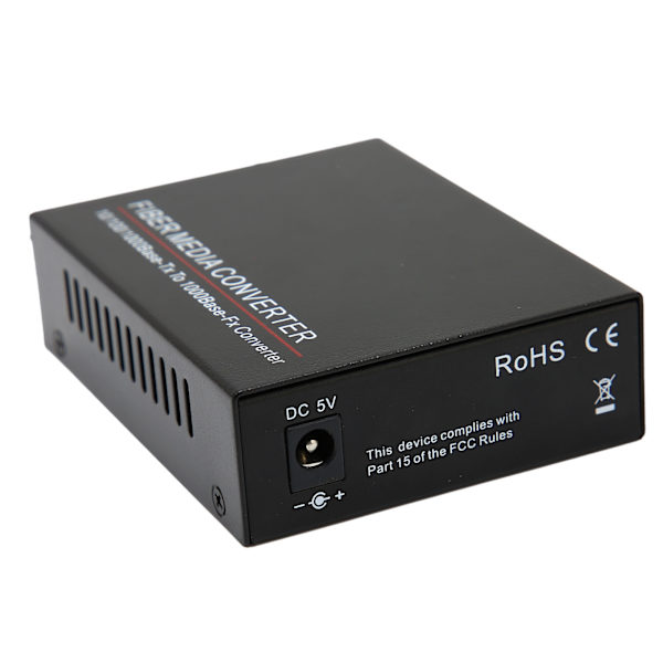 Fiber Transceiver TBC‑MC3600E‑SFP Full Duplex Half Duplex Gigabit Fiber Optic Router med plugg for strømforsyning 100‑240VUS plugg