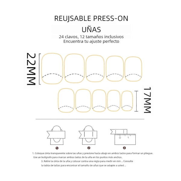24 stk. sorte te våde is falske negle til mænd simple linjer DIY neglekunst harpiksmateriale