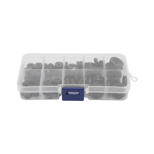 100 stk tre knapper unikt design naturlig holdbar robust sikker praktisk rund treknapp mørk brun