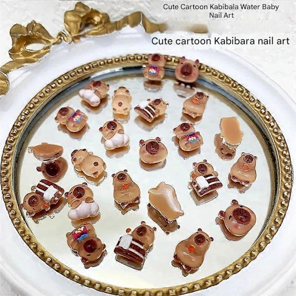 20 stk. Søde Akvatiske Delfin Neglekunst Resin Kawaii Cabochon Til Negledekorationer DIY Manicure Tilbehør 20 stk. WSP-005-20