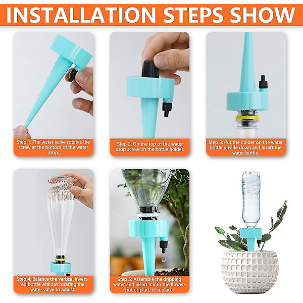 Automatisk plantevandings-dryp-irrigationssæt, 15 stk. dryp-flasker