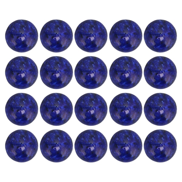 20 st Lapis Lazuli Cabochon sten halvrunda pärlor 8 mm platt bakre cover för gör-det-själv