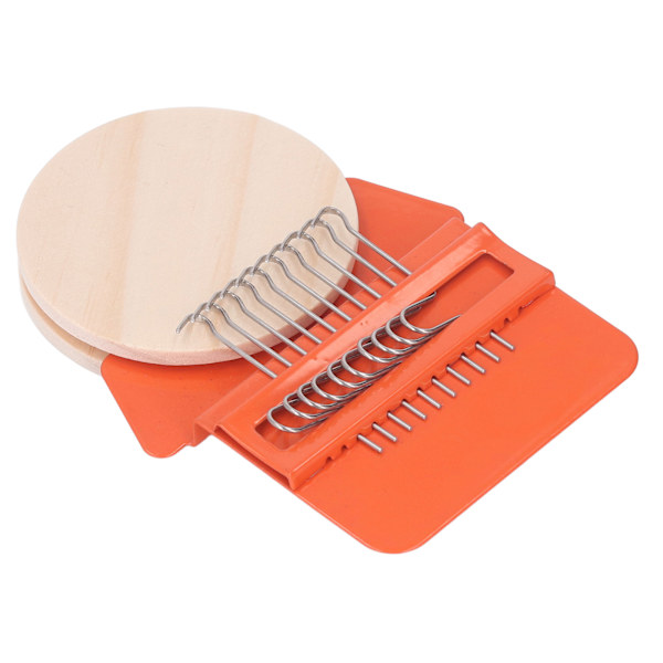 10 krokar Mini vävstol maskin hushåll liten vävstol maskin med 6,5 cm träbräda för handhantverk DIY vävning orange triangel