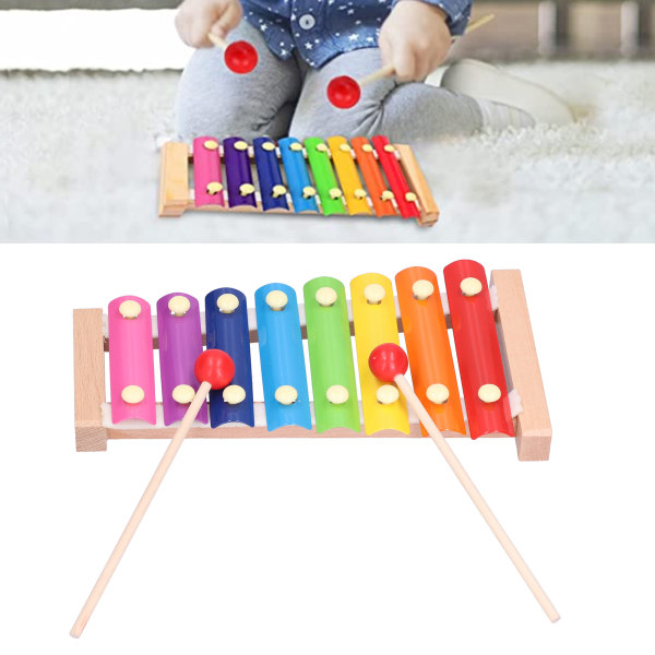 Xylofonleksaker för barn Barn Småbarn Trä Färgglada musikinstrument Pedagogiska barnleksaker