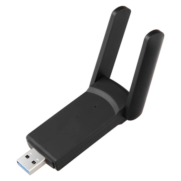1300M Dual Band WiFi-adapter 2.4G 5.8G USB3.0-interface Justerbar signalsensitivitet WiFi-adapter til bærbar computer Sort