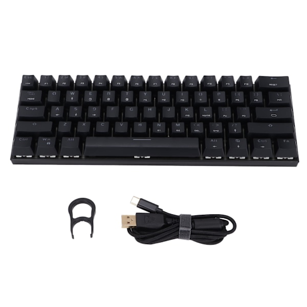Mekanisk tangentbord 61 tangenter RGB bakgrundsbelyst USB trådbunden dubbel läge stor kapacitet mekaniskt spel tangentbord svart grön axel