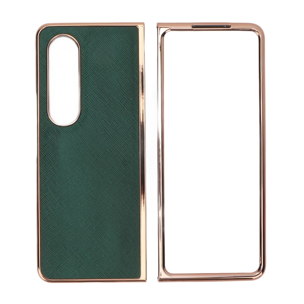 Mobiltelefon taske Nano galvaniseret oksehud Cross Grain Telefon beskyttelsescover til Samsung Galaxy Z Fold 4 Green