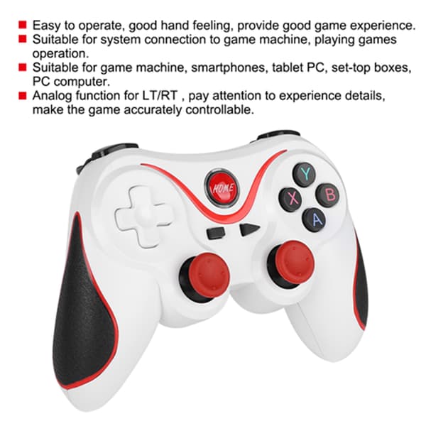 T3 Telefon Trådløs Bluetooth4.0 Gamepad Spillhåndtak for PS3-vert