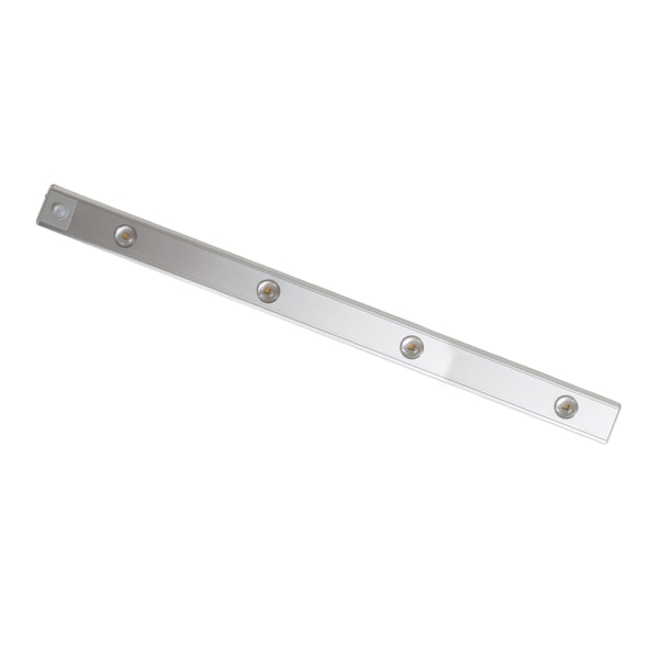 LED-garderobslampa, ultratunn, intelligent, uppladdningsbar, trådlös LED-rörelsesensorlampa för skåp, 60 cm/23,6 tum, silver