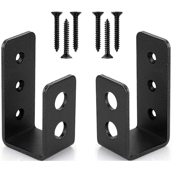 2-pack Kraftiga Dörrfästen i Stål för 2x4 Dörr, U-Formad Säkerhetsbom