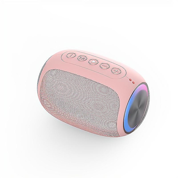 Portabel Bluetooth-högtalare med kraftfull bas, vattentät för utomhusaktiviteter, rosa, 1 styck