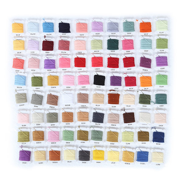 80 färger gör-det-själv-broderitråd Bright polyester bomullstrådssats Vävtillbehör