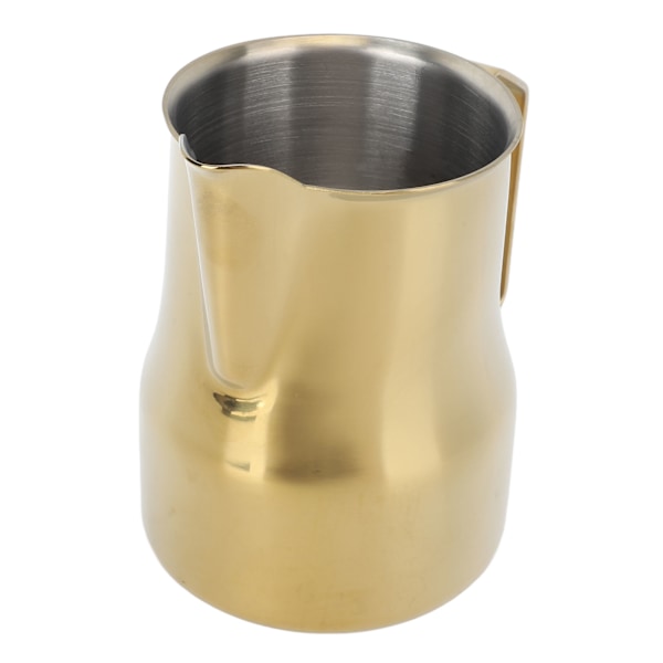 Melkeskummer 450ML 304 Rustfritt Stål Skumkopp Dryppfri Kaffe Dampende Melkekanne Gull