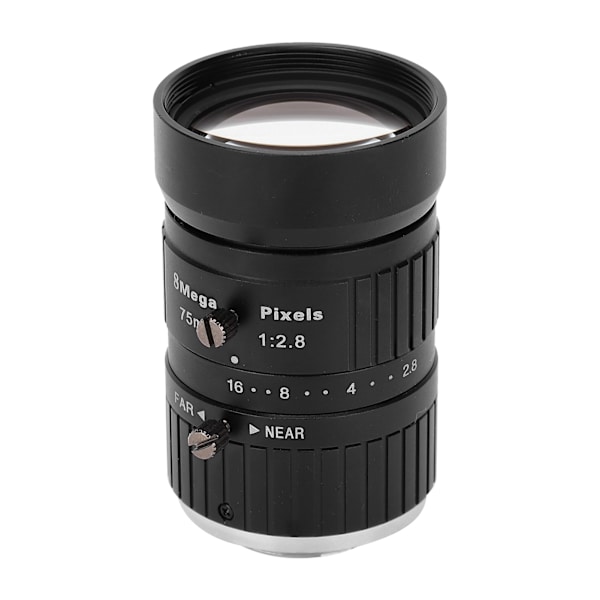 8MP objektiv C-fäste 75 mm brännvidd 1 tum bildformat Manuell bländare för industriell kamera