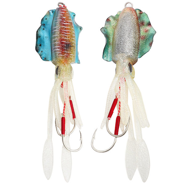 Pehmeä valoisa kalastussyötti UV Octopus Squid Lure -kalastustarvikkeet3#