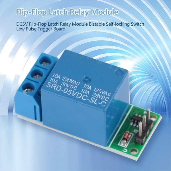 1 CH DC5V Flip Flop Latch Relæmodul Bistabil Selvspærrende Switch Lav Puls Trigger Board