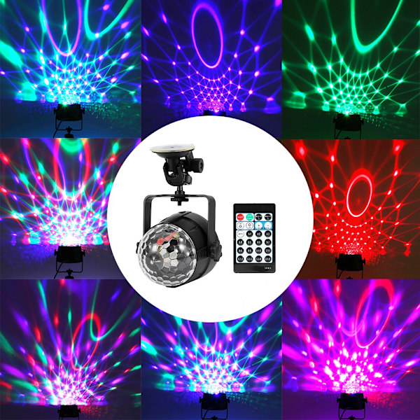 Mini DJ Club Disco KTV Festbar RGB MultiColor LED Lampe Ball Projektor Scenelys