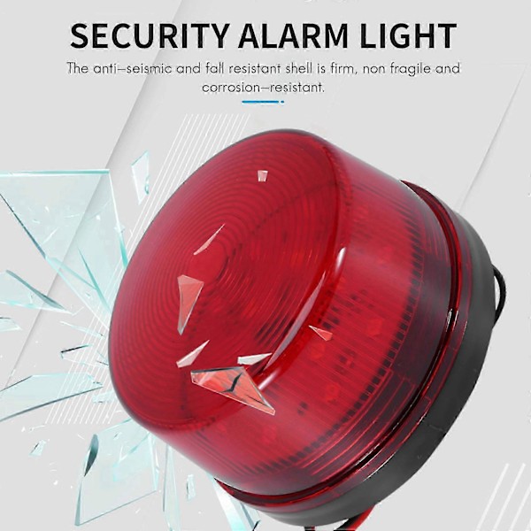 12v Alarm LED Blinkende Stroboskoplys kompatibelt med alarmsystem til hjemmesikkerhed