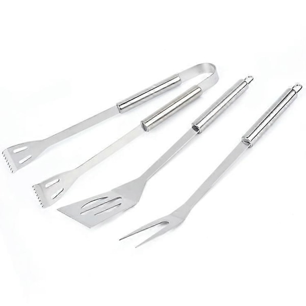 Grillredskabssæt, BBQ-redskabssæt til grillning, aluminiumskuffert, 3 redskaber i rustfrit stål, Materiale: aluminiumslegering