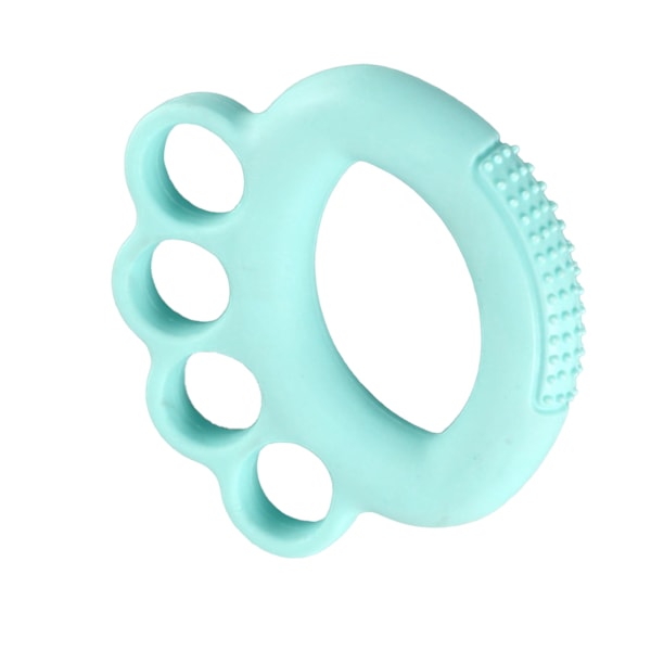 Silikon grep trener ring fleksibel finger strekker trenings styrke for barn studenter hånd trening lyseblå