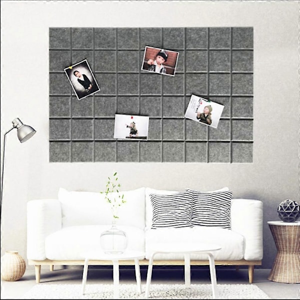 Filtschema Memotavla 30x30cm Väggfotodisplay Filttavla Zekai Mörkgrå