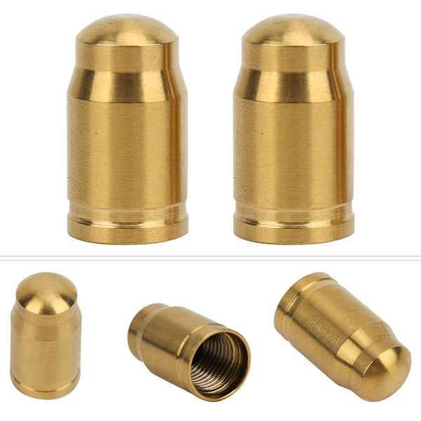 2 st Titanium Legering Cap för Cykel Cykel Däck Cover Vägcyklar Tillbehör Amerika ventil guld