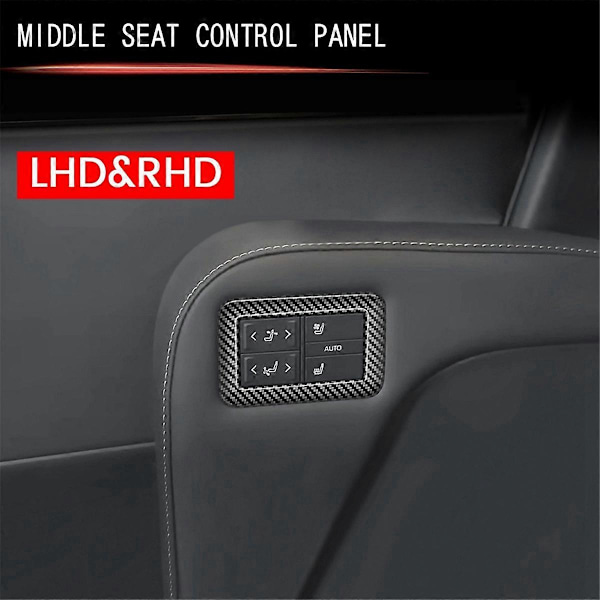 Til Sædekontrolpanel Trim Ramme Klistermærke Kulfiber Mønster