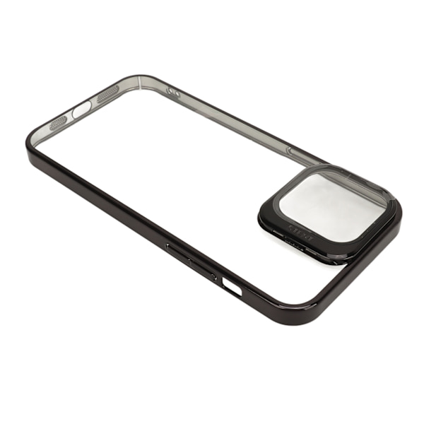 Magneettinen puhelinkotelo Ohut iskunkestävä puhelinkotelo kameran linssisuojalla Jalusta Erittäin läpinäkyvä PC Kova suojakotelo Musta Iphone 14pro:lle