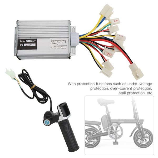 36V1000W borste E-cykelkontroll och multifunktions set med lås elektrisk kvantitetsdisplay