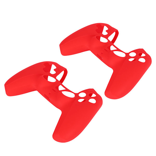 2 stk DOBE Antiskid Silikon Spillkonsoll Beskyttelse Gamepad Håndtakgrep for PS5(Rød ) Rouge