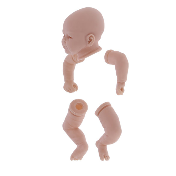 Simulering Omålad Reborn Dockkit Vinyl Oavslutad Babydocka Gjutform Delar Set 17 Tum