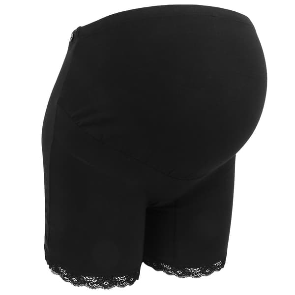 Højtaljede sikkerhedsshorts til gravide kvinder, bløde elastiske justerbare boxershorts, undertøj, sort XXL