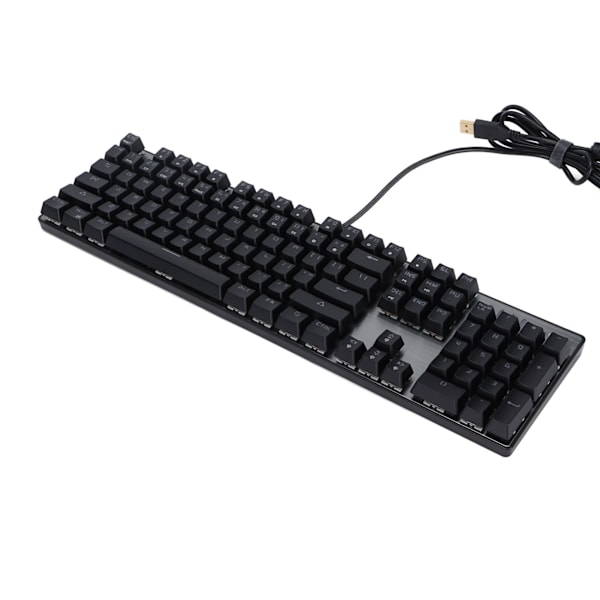 Mekanisk tastatur 50 millioner klikk Responsiv holdbar USB-grensesnitt Blå bryter 104 taster RGB-tastatur for datamaskin