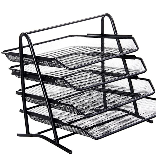 Organizer 4 fack Slitstark mesh Enkel Aasembly organizer 4 fack med triangulärt hörn Svart