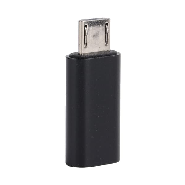 TypeC Adapter Converter Hunn til Micro Hann Mobiltelefon Datalinje USB-lading (Svart)