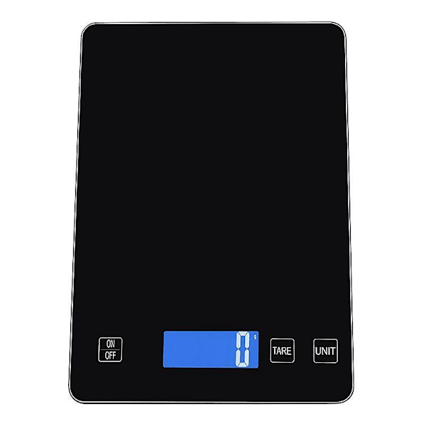 Digitaalinen keittiövaaka 33lb 15kg Vedenkestävä Karkaistu Lasinen Tarkka 1g 0.1oz Jakauma USB Ladattava