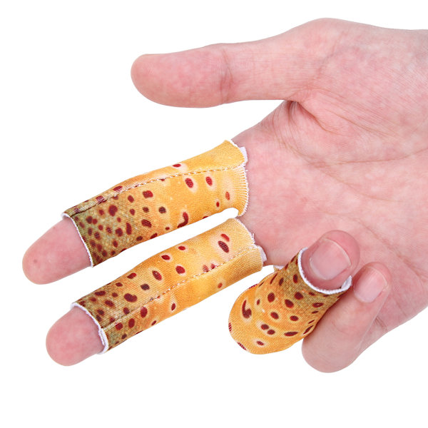 3st polyester fiskskinnsmönster Fiske strippning Enkelfingerskydd Skydda tillbehör