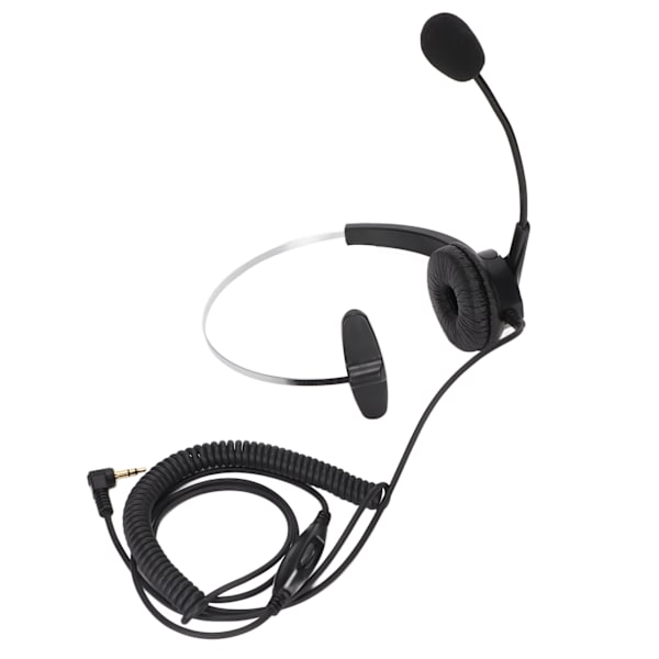 3,5 mm enkelsidiga affärshörlurar Justerbara Bekvämt Mono Call Center-headset med mikrofon för telefoner Bärbara datorer