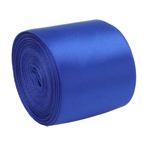 Double Face Satin Ribbon Rulle 5m/16.4ft Längd 38mm/1.5in Bredd DIY Polyester Presentpappersband för hantverk HårdekorationerBlå