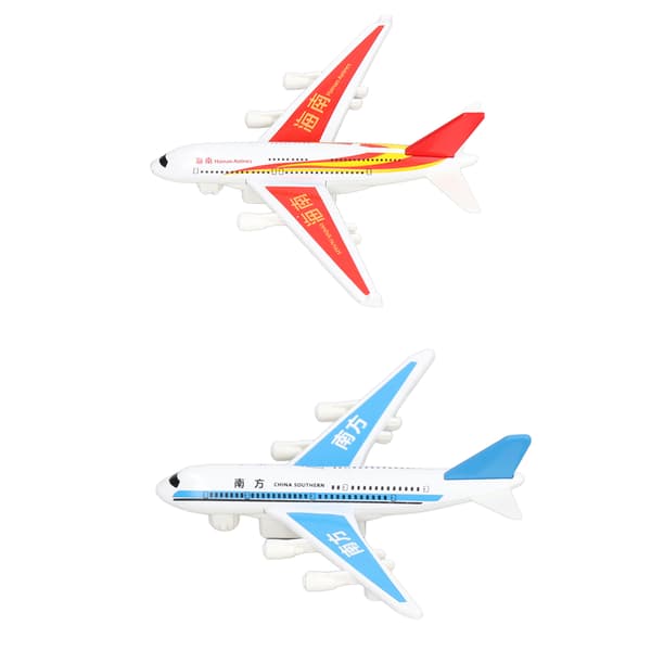 1:60 2 st legeringsflygplansmodellset bärbar pull back flygplansmodell för pojkar flickor typ B