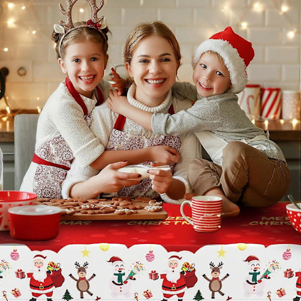 Julefrokost Dug Juledug Plast Rektangulær Dug Vinterferie 130 x 274cm