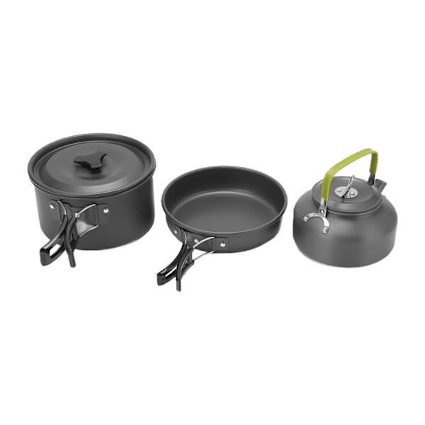 2-3 Personers Utomhus Tekanna Set Non-Stick Beläggning Lätt att Rengöra Bärbar Campingspis Combo