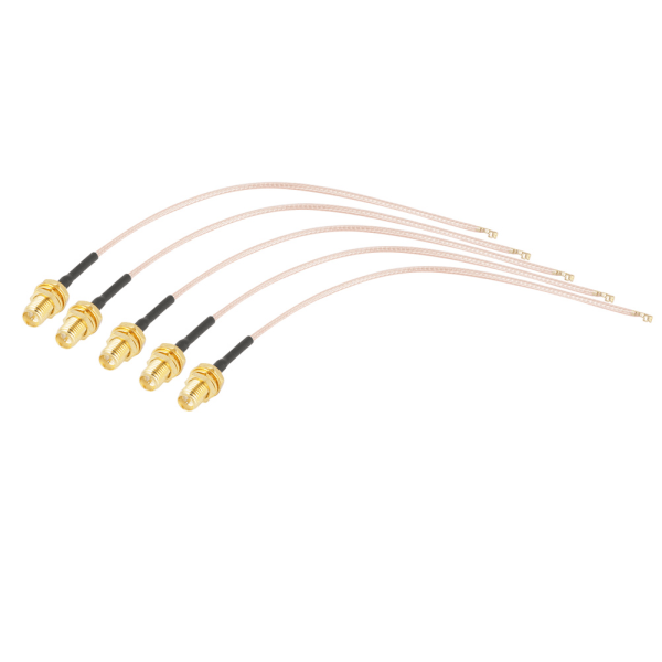 5 stk RPSMA hunn til U.Fl IPX/IPEX RF antenne koaksial koaksialkabelkontakt 50Ω 15cm