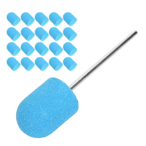 Nail Art Cap Nagelborr Polering Slipning Slipband Set (13 x 19 mm)Blå