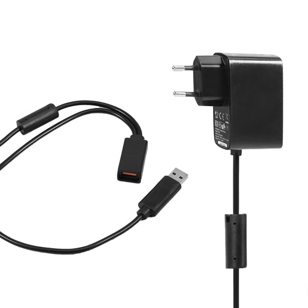 USB strømforsyningskabeladapter for Microsoft Xbox 360 Kinect-sensorlader med EU-plugg